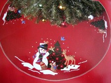 Christmas BUCILLA Felt TREE SKIRT Kit,SNOWMAN  WOODLAND FRIENDS,32522,36",NIP