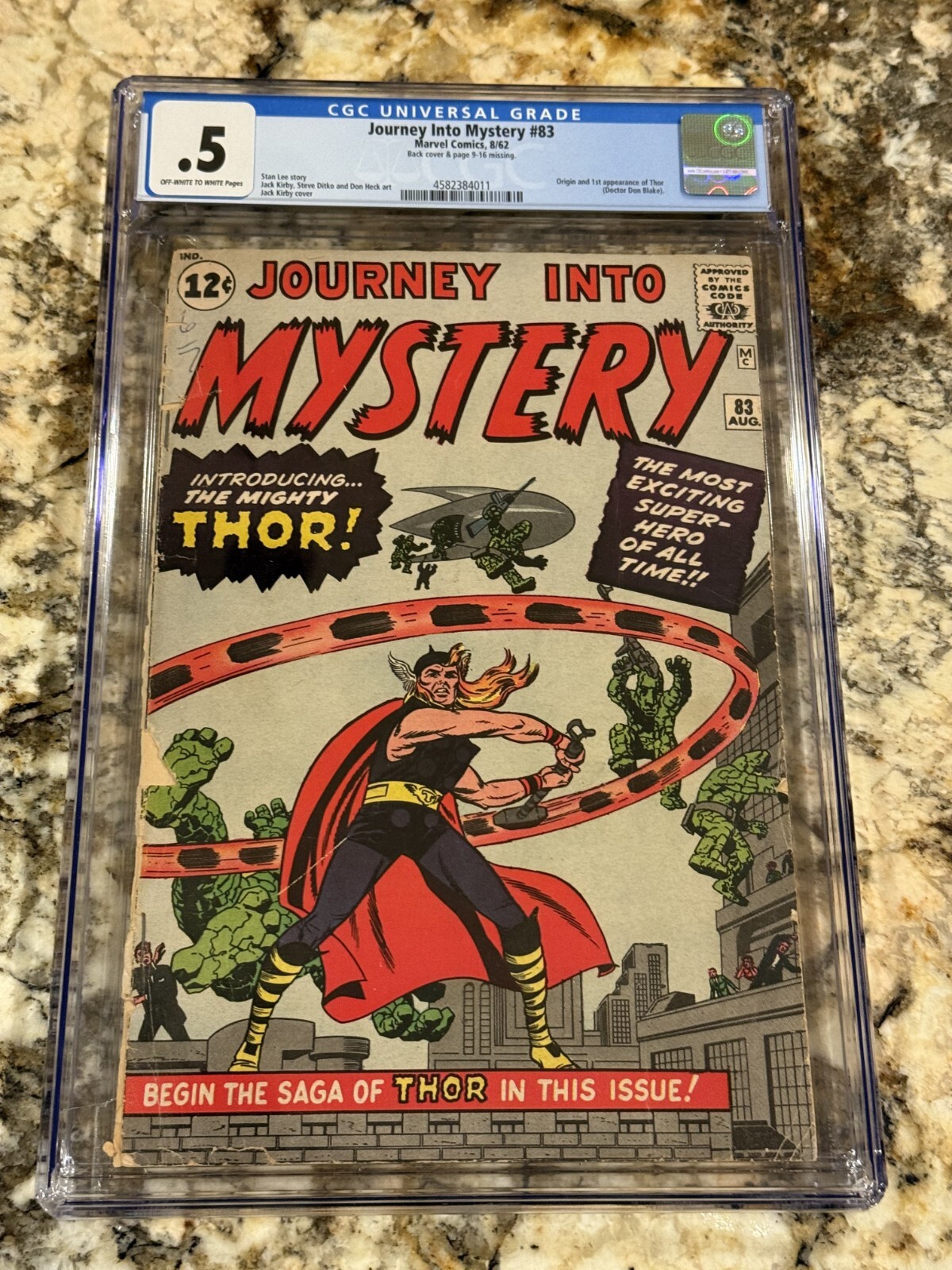 Journey Into Mystery #83 CGC .5 Ow/Wh Pages 1st Thor Huge MCU Grail LOOKS NICER!