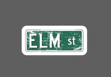Elm Street Sticker Sign Retro Waterproof Road Movie Book Gift NEW