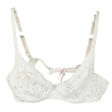 Victorias Secret VS Vintage Lingerie Bridal Lace Balconette Bra Size 36B White