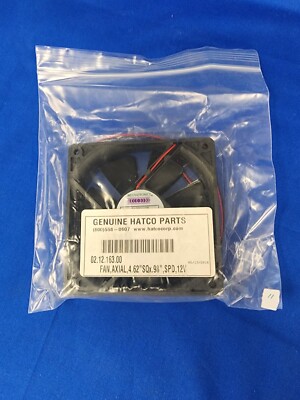 NEW OEM Hatco 02.12.163.00 Fan,Axial,4.62''Sqx.98'',Spd,12V