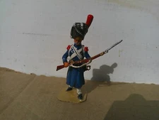 Stadden, Napoleonic French Guard in Long Coat, well painted lead 54mm, JL