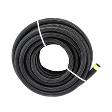 6AN Fuel Line AN6 Braided Fuel Hose CPE Nylon 20FT Black USA NEW