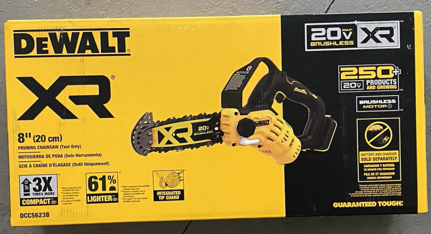 DEWALT DCCS623B 8-Inch Pruning Chain Saw Battery Not Included
