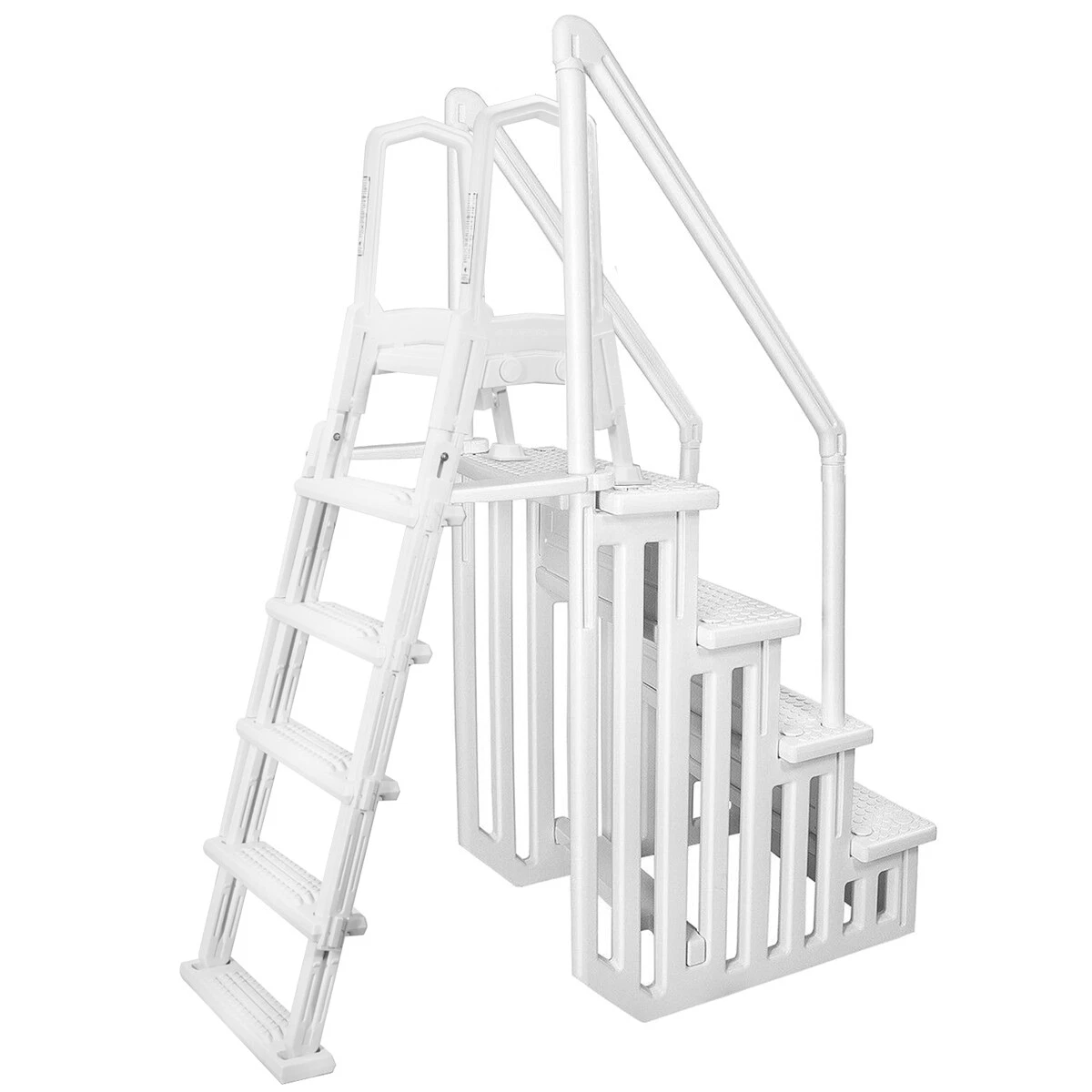 Deluxe A-Frame Above-Ground Swimming Pool Ladder - Thumbnail 4