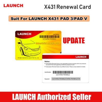 LAUNCH X431 Renewal Card One/Two Year Online Update Service For X431 PAD 3/PAD V