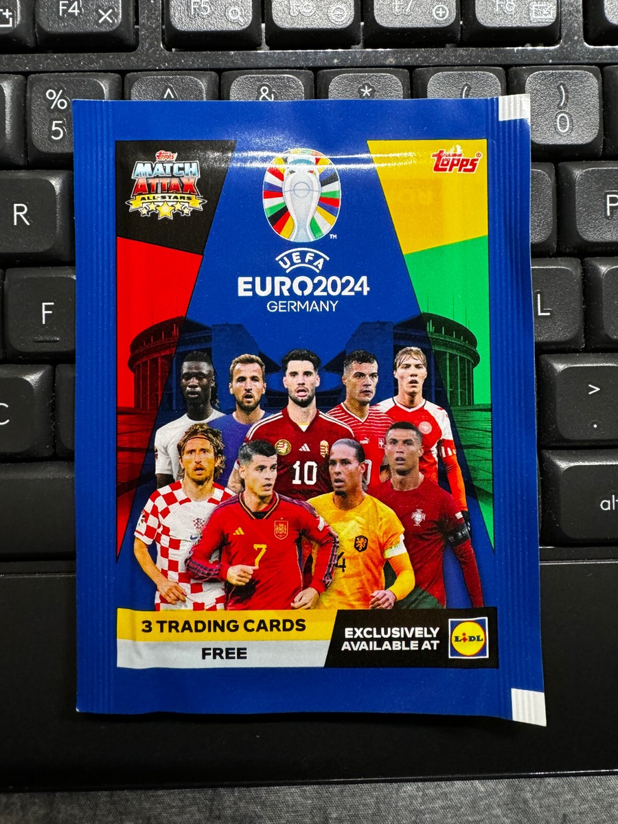 EURO 2024 公式限定カップ 5個セット Topps UEFA EURO 2024 Germany Trading Cards English Pack Lidl