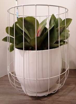 SERAX, Urban Jungle, Pflanzkäfig mit Topf weiß Design Marie Michielssen
