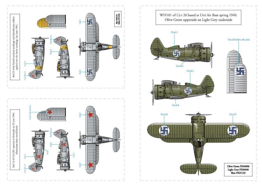 SBS Model D72003 1/72 Polikarpov I-153 Chaika, Finnish Air Force in WWII
