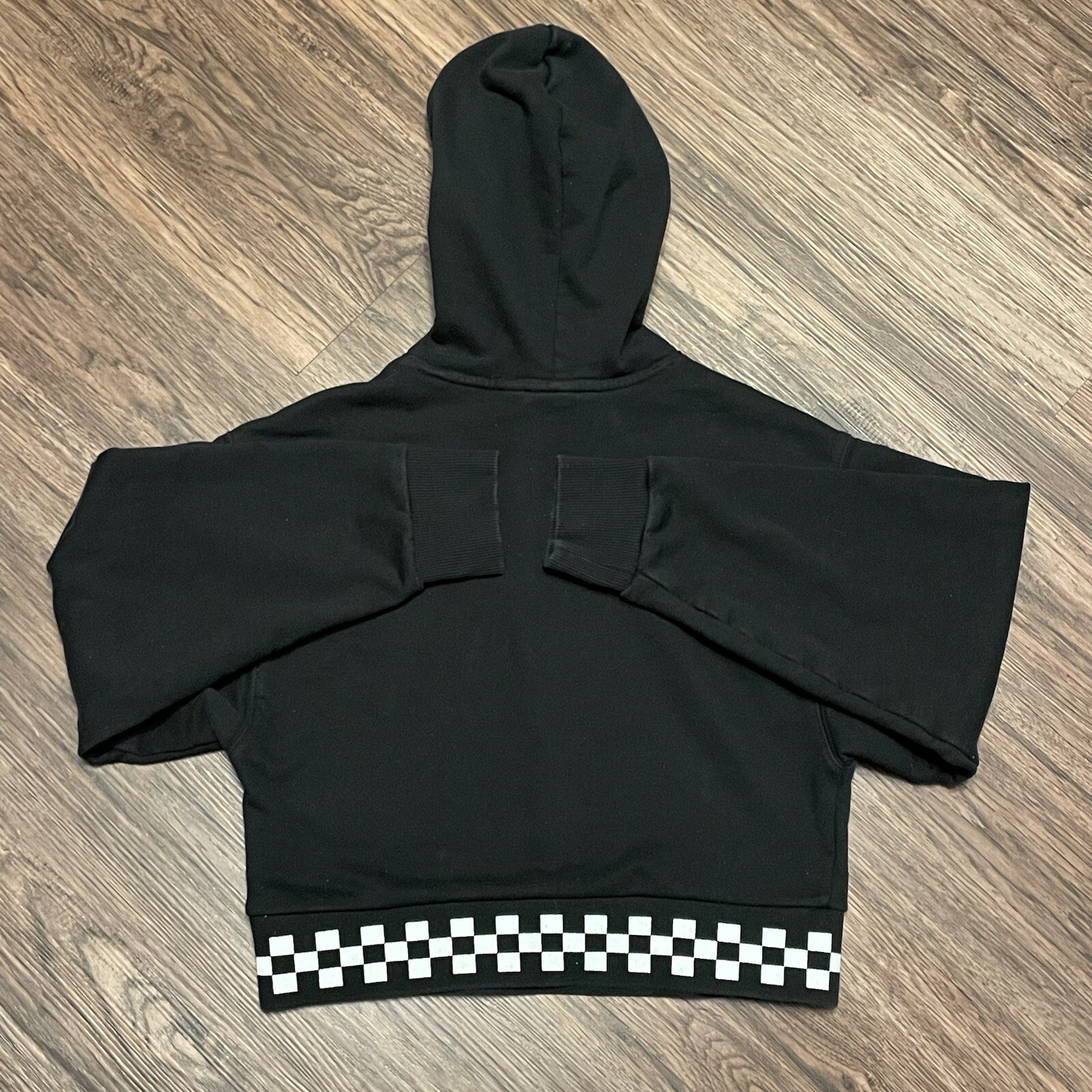 Vans Sweater Adult Medium Black Long Sleeve Crop Skateboard Hoodie Shirt  Women | eBay