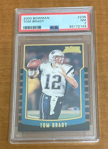 Tom Brady - New England Patriots - RC 2000 Bowman #236 PSA 7 NM