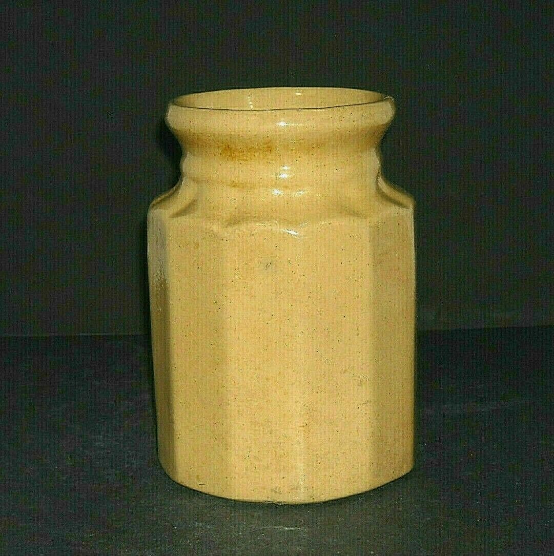 (1860 - 1885) Yellow Ware Wax Sealer Jar Stoneware Canner Canning Preserve Ohio