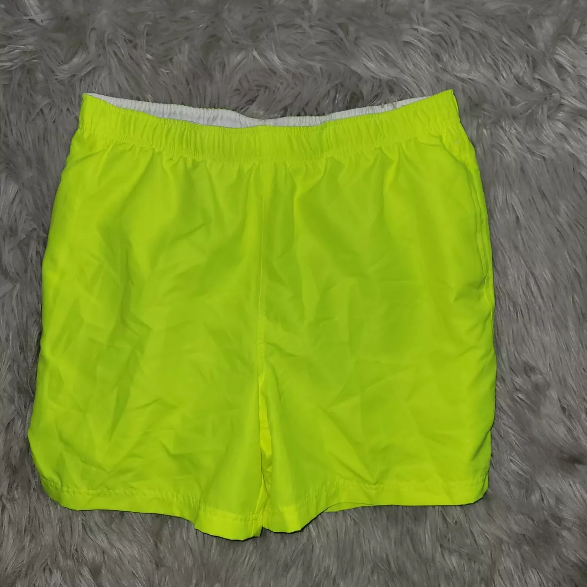 O RAGEOUS Swim Trunks Mens Size Large Yellow Bathing Suit Board