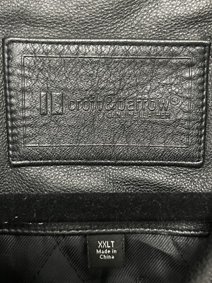 Vintage Croft & Barrow Black Leather Biker Jacket Size XXLT | eBay