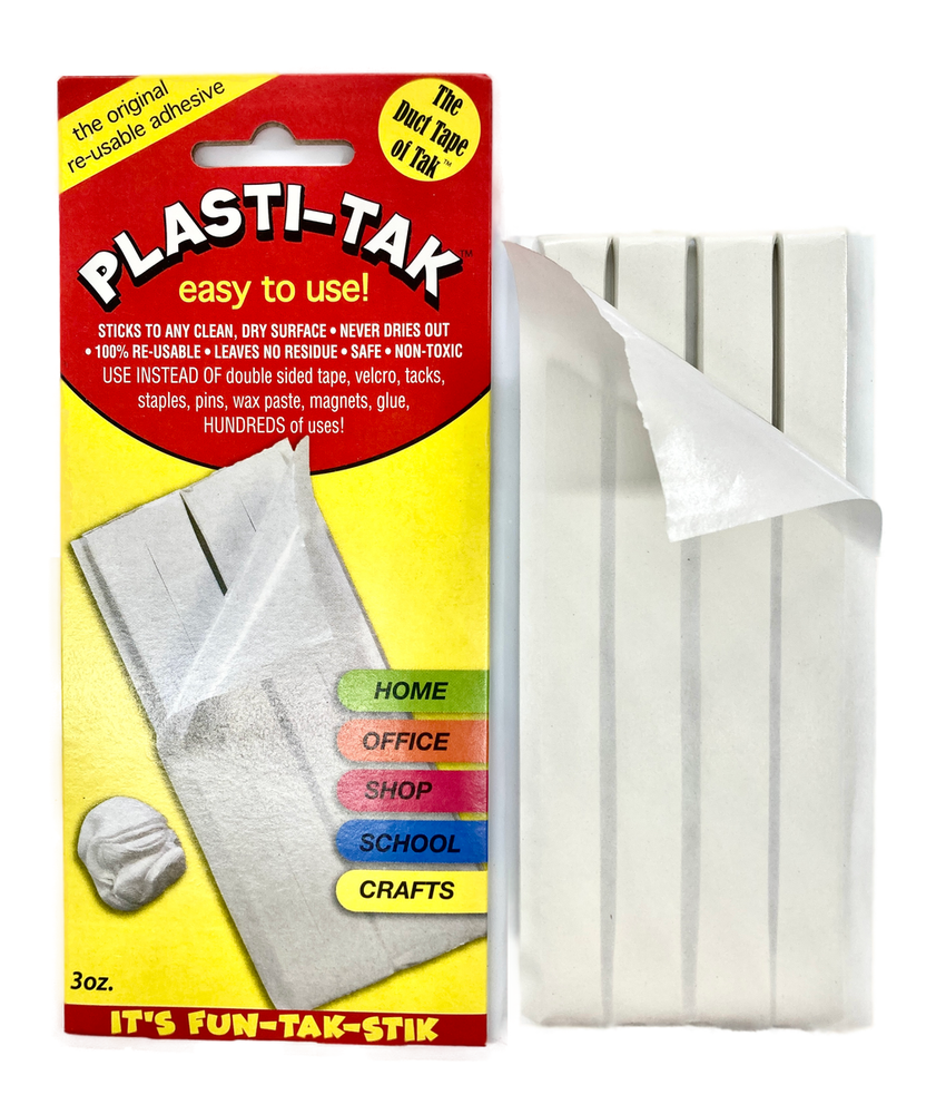 PLASTI-TAK Putty 3oz Very Adhesive NON Drying  Always Reuseable!!