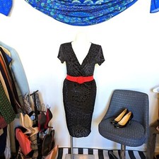 Pretty Little Thing Cheetah Print Black Dress Size 12