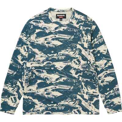 Supreme Hysteric Glamour Cars Thermal Navy FW24 Size S-XXL Brand