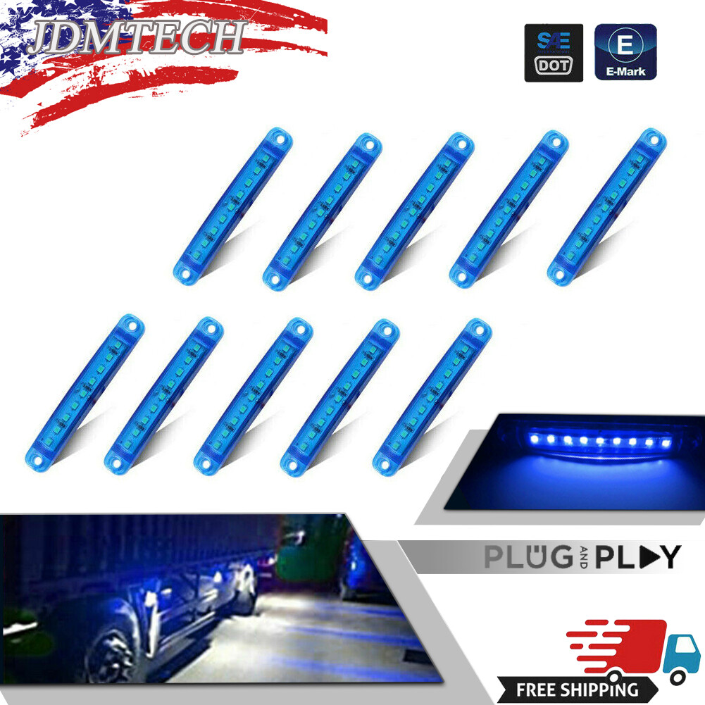 Truck Lorry Trailer Side Marker Indicators Light 4 SMD 12V 24V Signal Lights Waterproof LED Clearance Lamp White Yellow Red