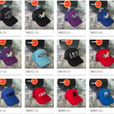 Mens Womens AM Logo Embroidered Trucker Cap MA Baseball Cap