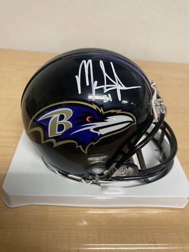 Mark Ingram Baltimore Ravens autographed signed VSR4 Mini Helmet Beckett - Picture 2 of 14
