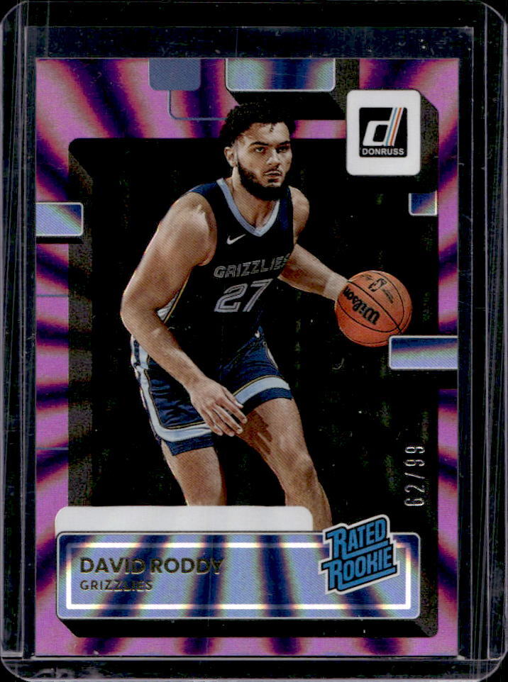 2022-23 Donruss David Roddy Holo Laser Purple RC #62/99 #223