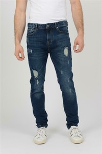 mens mid blue jeans