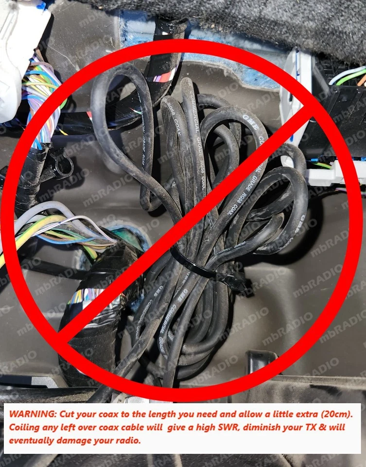 GME AS004B BLACK HEAVY DUTY ANTENNA SPRING, CABLE & PL259 PLUG AE4704 AE4705 - image 2 of 2