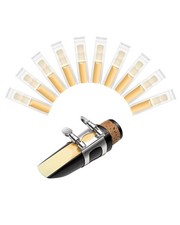 10pcs Bb Clarinet Reeds Strength 1.5 Individually Packed with Reed Case, Thin...