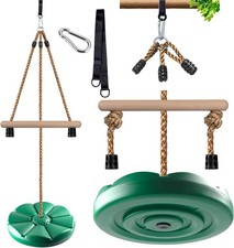 Columpio de disco para ni os de 7 pies de altura ajustable, color verde US NUEVO