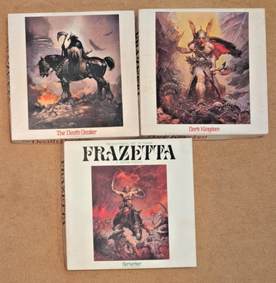 Vintage Frank FRAZETTA Puzzles 1973 Death Dealer Berserker Dark Kingdom