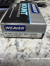 WEAVER QUICK DETACH RINGS 30MM LOW DET RING SATIN 49122 76683491220