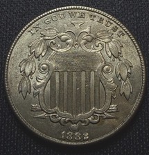 1882 Shield Nickel 5C original Choice Uncirculated 