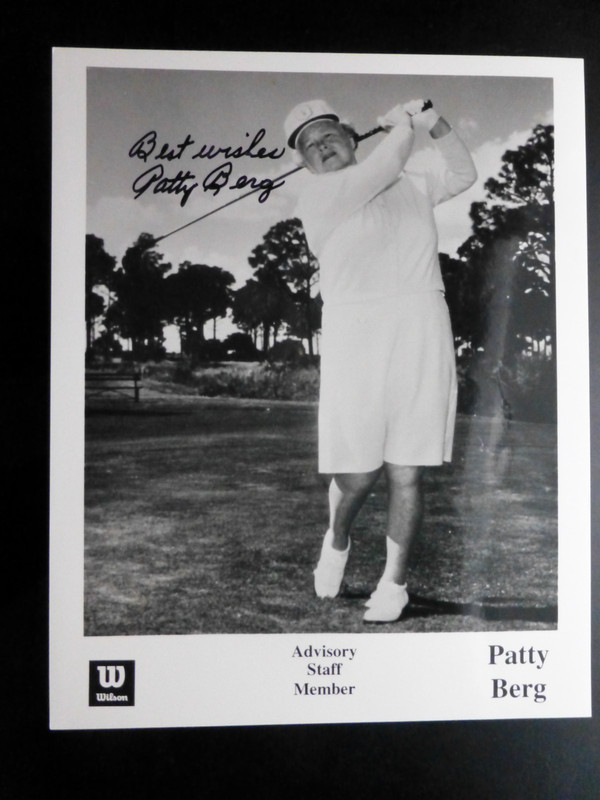 Patty Berg Signed 8 x 10 Black and White Photo with COA