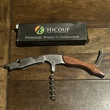 Hicoup Wine Opener Rosewood - Professional Corkscrews for Bottles w/Foil Cutter