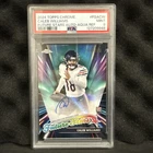 Caleb Williams 2024 Topps Chrome Future Stars Auto Aqua Refractor /199 RC PSA 9