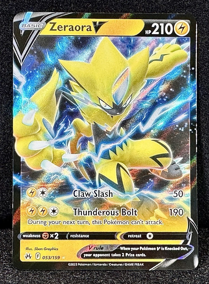🔥Zeraora V 053/159 Crown Zenith ULTRA RARE “Fiery Blazing