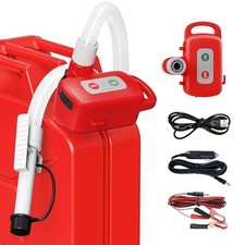Automatic Fuel Transfer Pump, Fast 3.2 GPM Flow Gas Transfer Pump with Auto Red