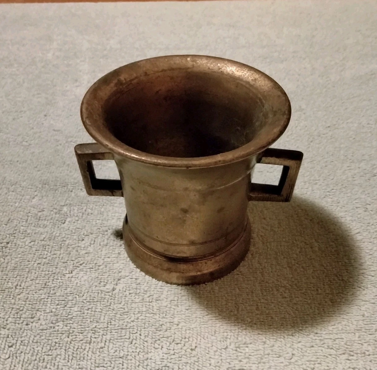 Vintage Solid Brass Mortar And Pestle