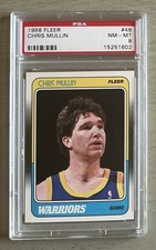 1988-89 Fleer - Chris Mullin #48 PSA 8