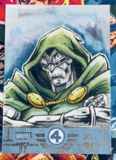 2026 Topps Finest Fantastic Four 1/1 One Of One Sketch Card Doctor Doom
