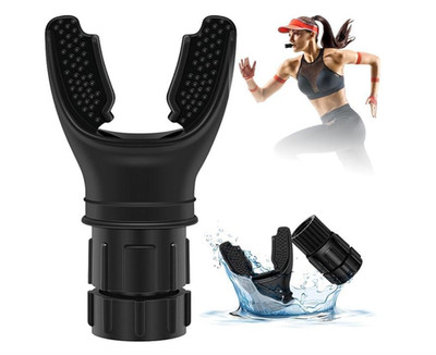 Portable Lung Capacity Abdominal Breathing Trainer Black w/Adjustable Resistance