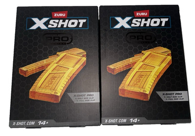 Zuru X-Shot Pro Series Clips Set For Foam Blasters Includes 1 Full-Size & 1 Half