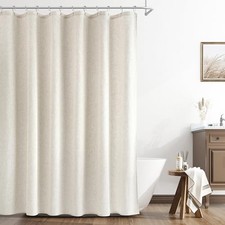 Extra Long Shower Curtain 84 Inch Long Weighted 72"W x 84"L Pack of 1 Linen