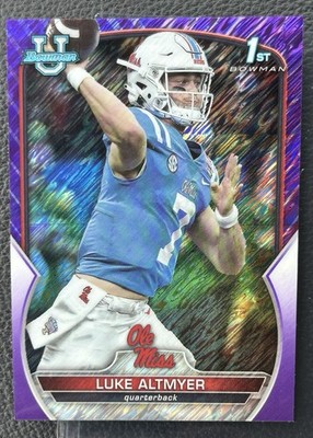 LUKE ALTMYER 2022 Bowman Chrome University 1st Purple Shimmer Refractor #43