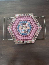 *SoCal Fires Fundraiser* Mosaic Mid-Century Tile Wire-Handled Trivet
