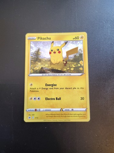 2022 Pokémon TCG McDonald's Collection Promo  7/15 Pikachu