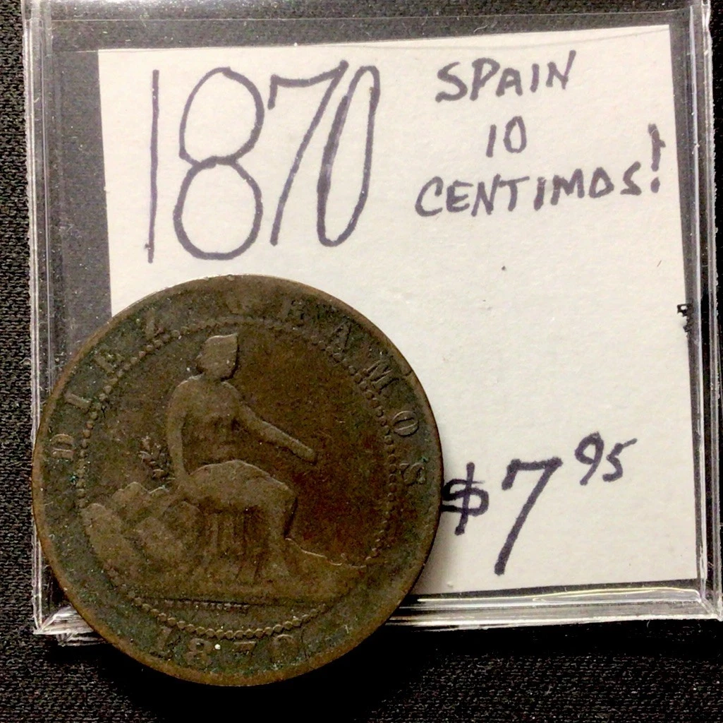 Spain 10 Centimos 1870 for sale | eBay