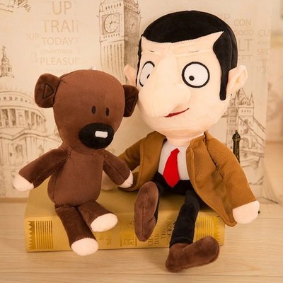 2pcs/set Mr. Bean and Brown Teddy Bear Cute Plush Stuffed Bear Plush Toys 30cm