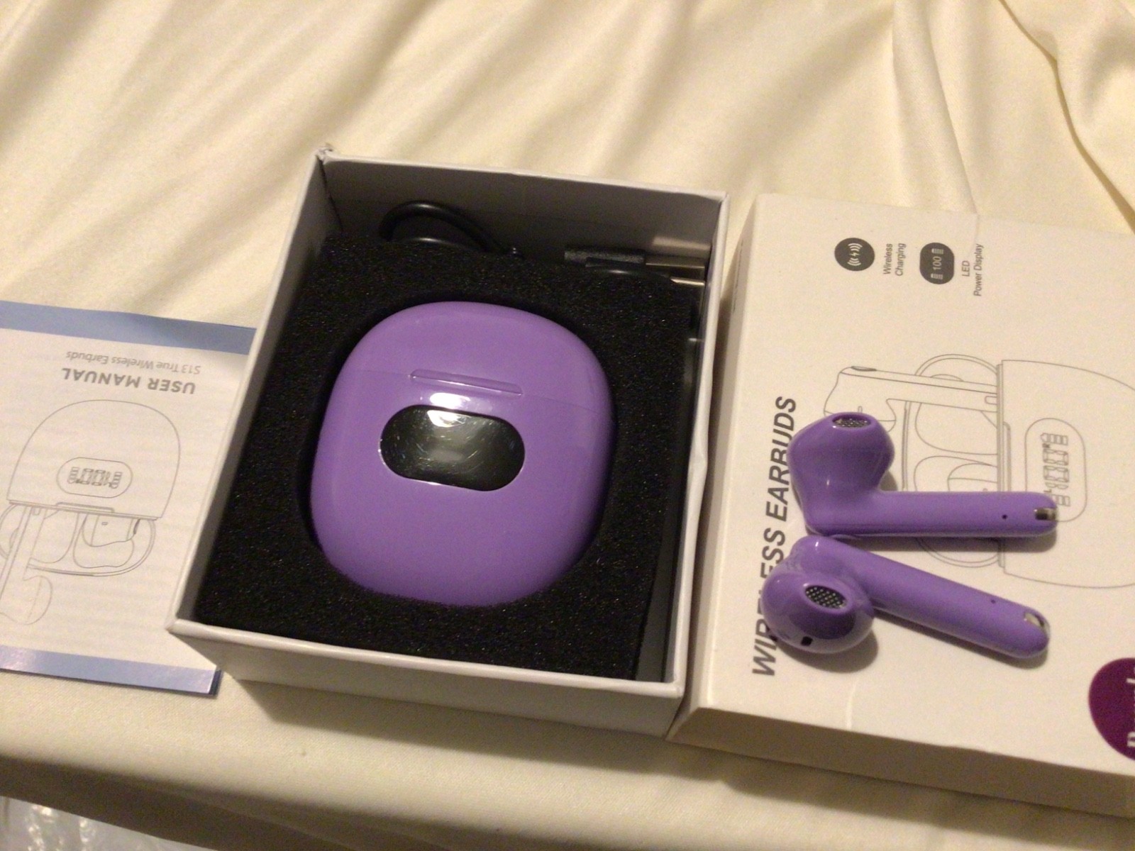 Wireless Earbuds, V5.3 Bluetooth Headphones, 48H Playtime LED Power Display Wire