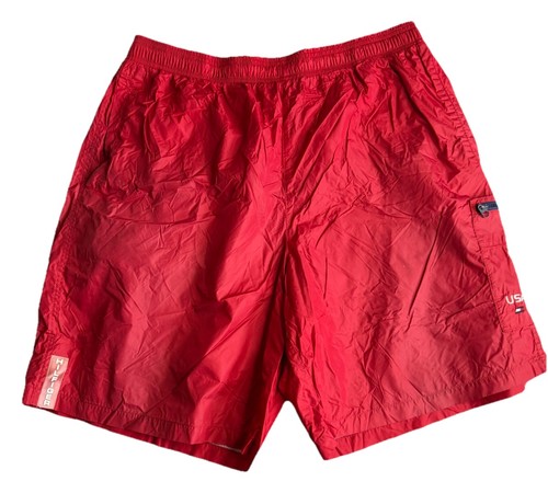 Tommy Hilfiger Athletics Swim Trunks Men’s XL Red USA Flag Shorts - Picture 2 of 6